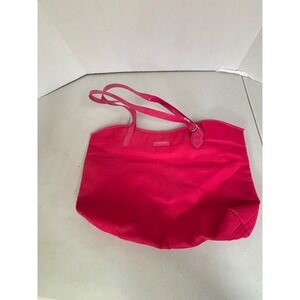 Lancome Paris‎ Tote Bag Pink Nylon Eiffel Tower Umbrella Print Lined